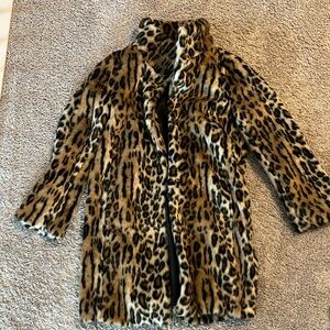 Leopard print coat